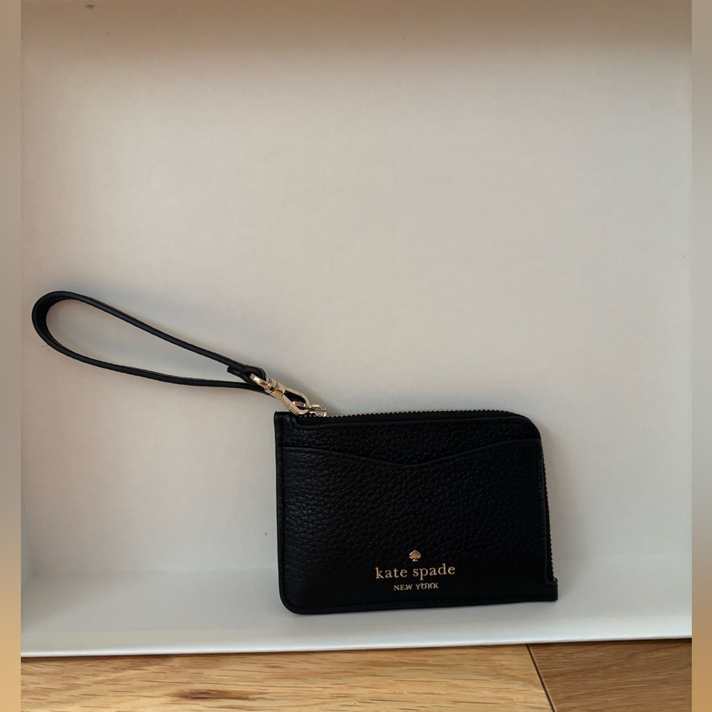 Kate Spade Black Leather Wristlet